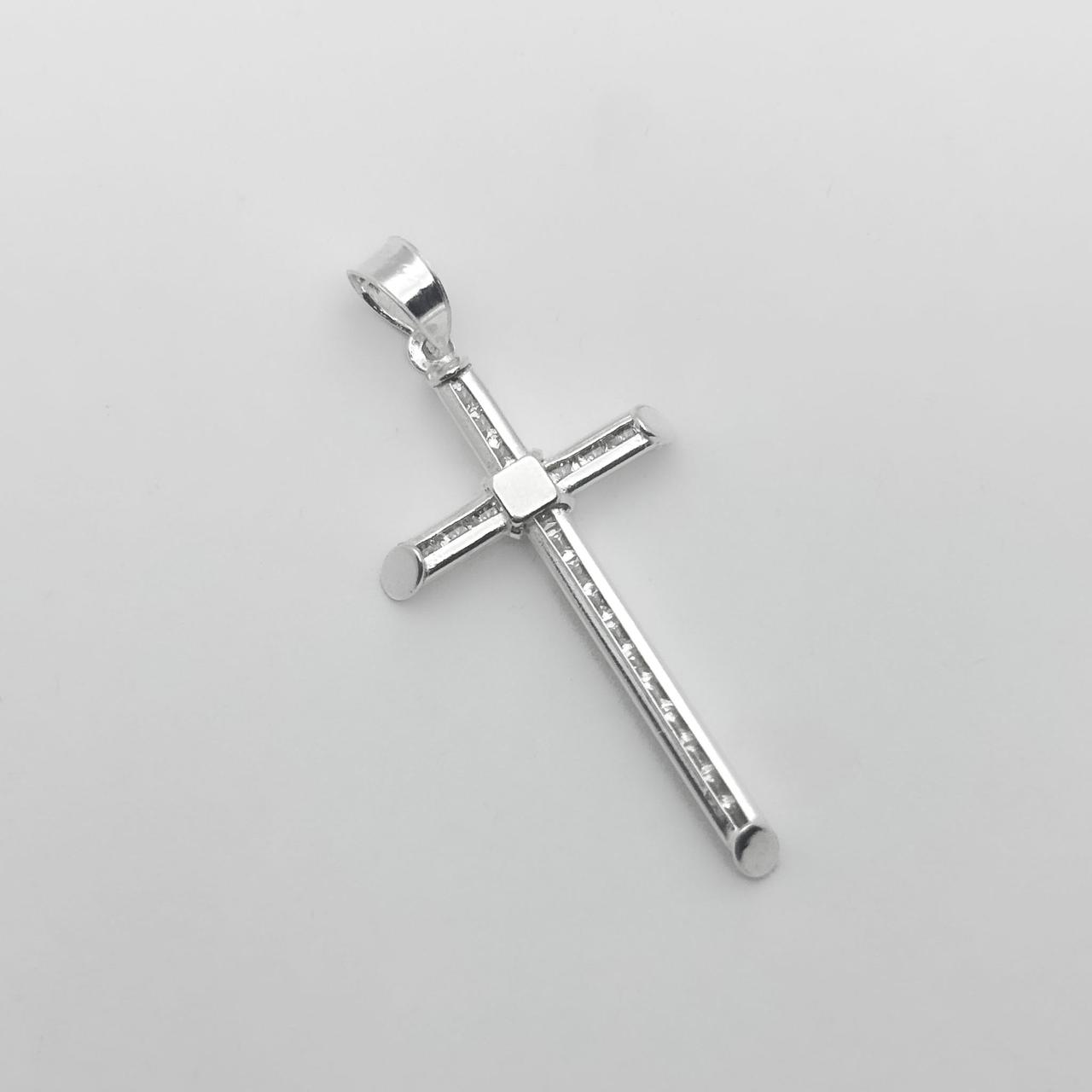 #D741 - Dije De Cruz De Plata .925 - A12/1.6