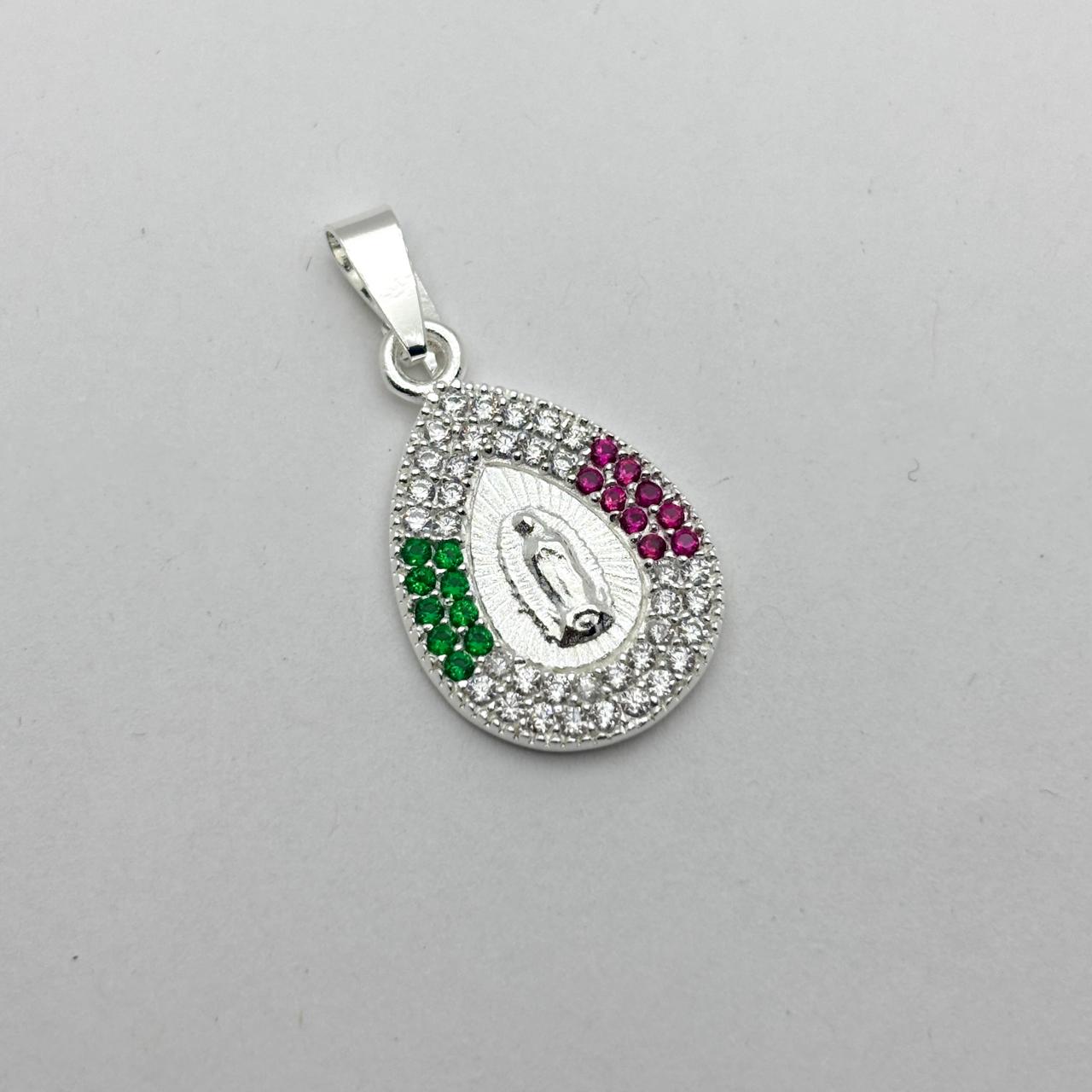 #D756 - Dije De La Virgen De Guadalupe De Plata .925 - A10/2.7