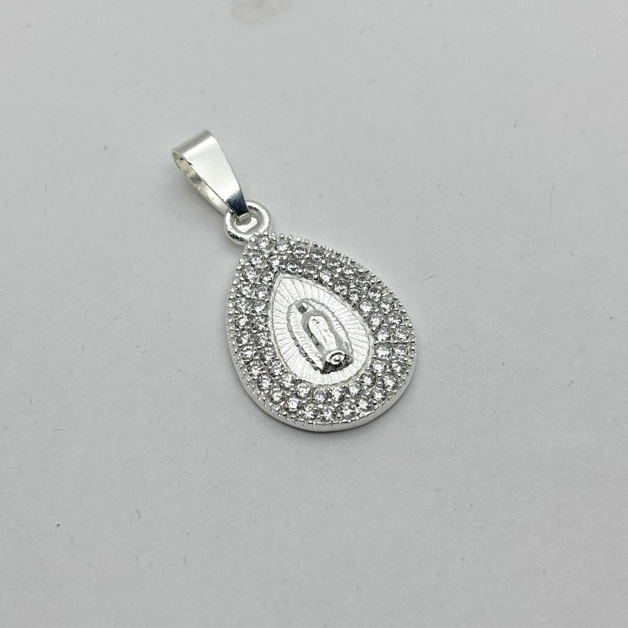 #D756 - Dije De La Virgen De Guadalupe De Plata .925 - A10/2.7