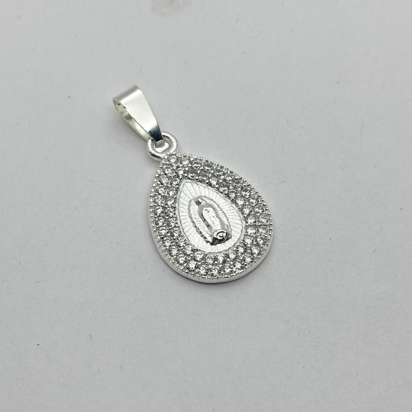 #D756 - Dije De La Virgen De Guadalupe De Plata .925 - A10/2.7