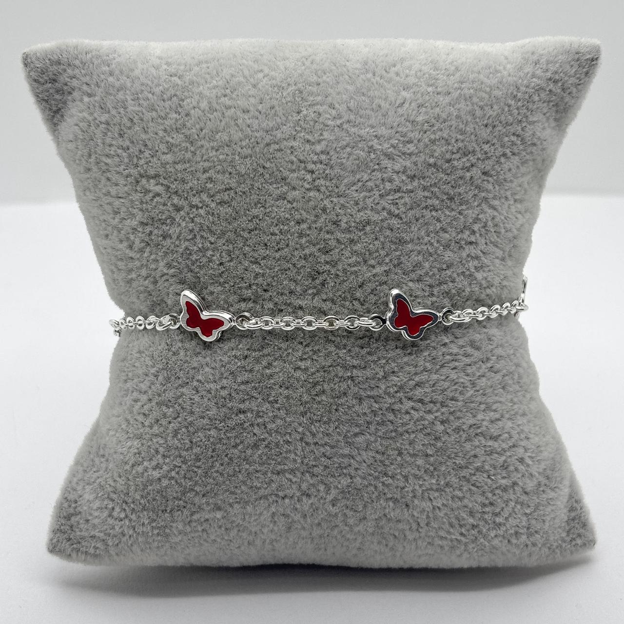 #PA350 - Pulsera De Mariposa Plata .925 - A16/2.8