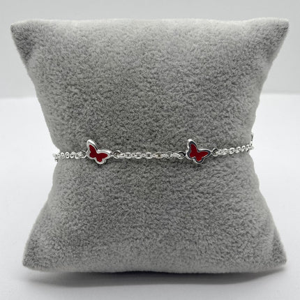 #PA350 - Pulsera De Mariposa Plata .925 - A16/2.8