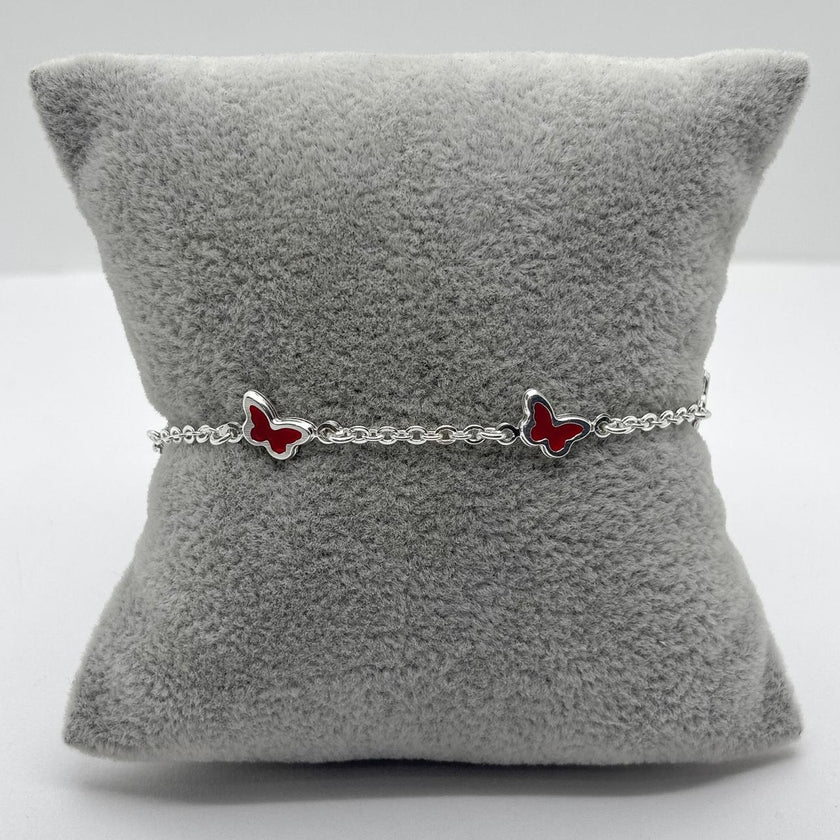 #PA350 - Pulsera De Mariposa Plata .925 - A16/2.8