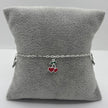 #PA345 - Pulsera De Cerezas/Corazón De Plata .925 - A18/1.9