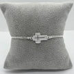 #PA340 - Pulsera De Cruz De Plata .925 - A11/3.2