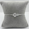 #PA340 - Pulsera De Cruz De Plata .925 - A11/3.2