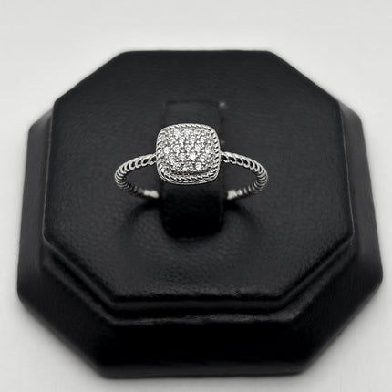 #AD496 - Anillo Cuadrado De Plata .925 - C46/1.8