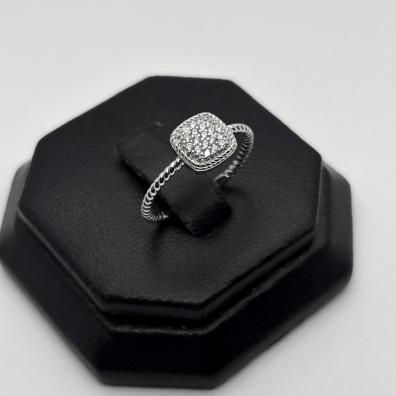 #AD496 - Anillo Cuadrado De Plata .925 - C46/1.8