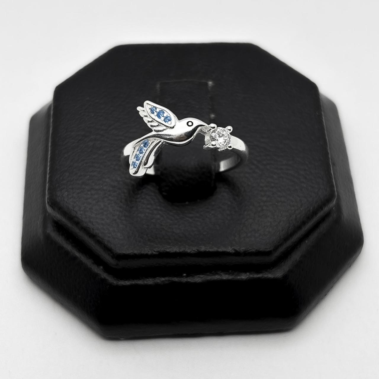 #AD497 - Anillo De Colibri De Plata .925 - C46/2.2