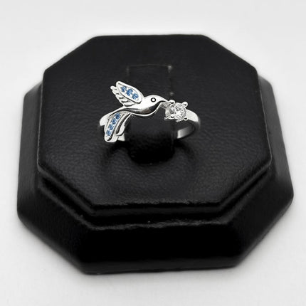 #AD497 - Anillo De Colibri De Plata .925 - C46/2.2