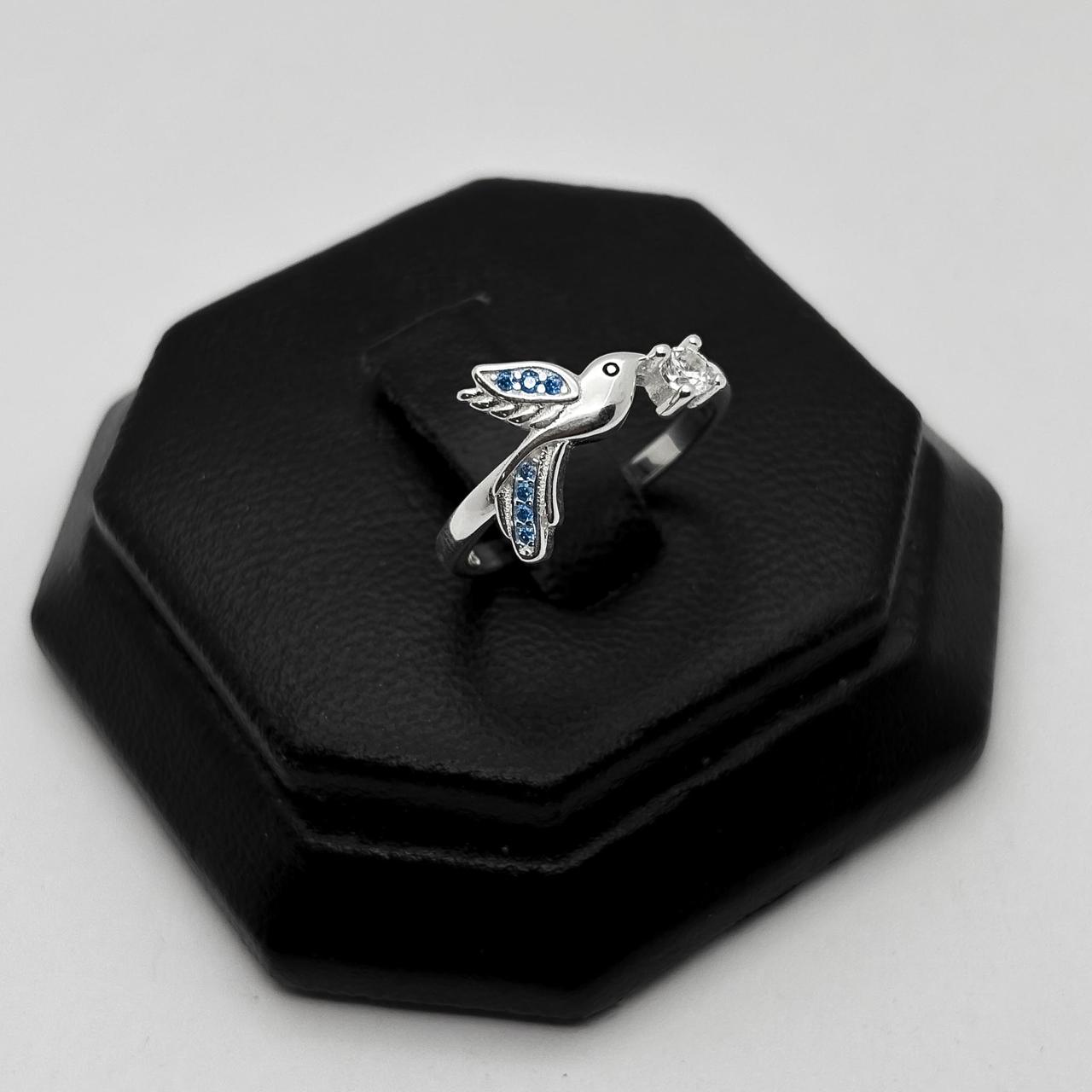 #AD497 - Anillo De Colibri De Plata .925 - C46/2.2