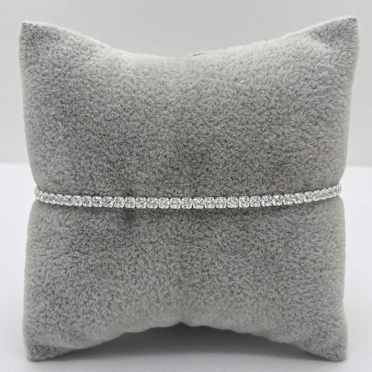 #PA189 - Pulsera Con Piedra De Zirconia Plata - C46/4.1