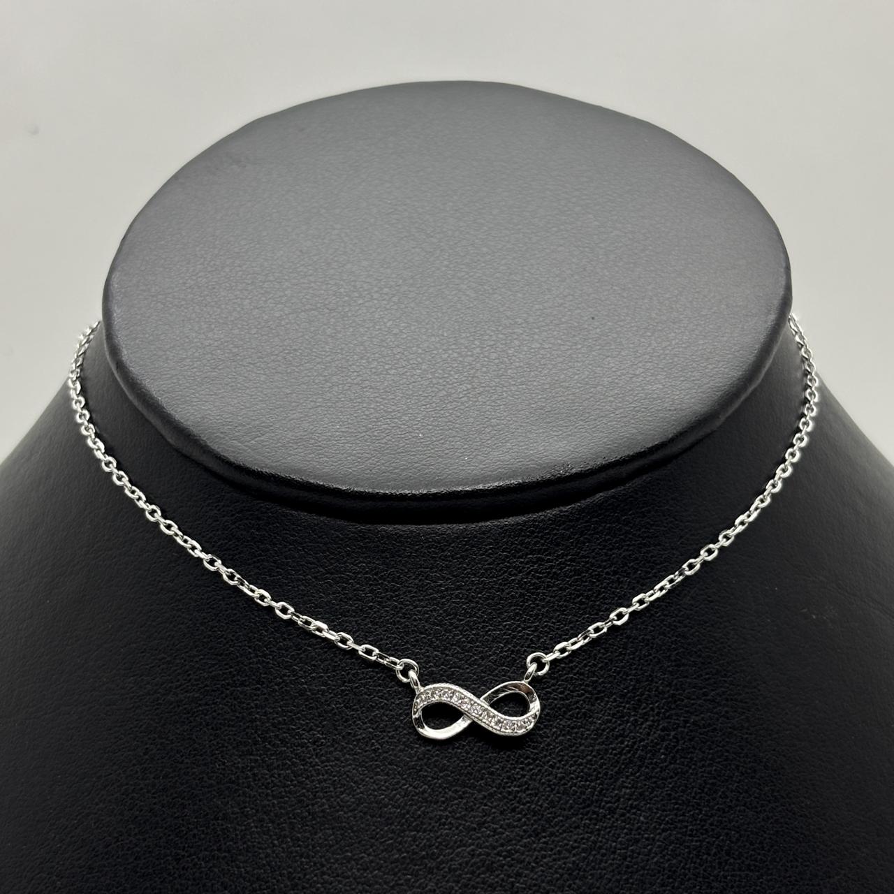 #G279 - Gargantilla De Infinito De Plata .925 - C46/2.3