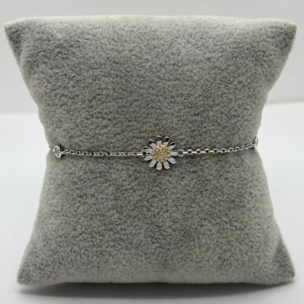 #PA356 - Pulsera Con Girasol De Plata .925 - C46/2.1
