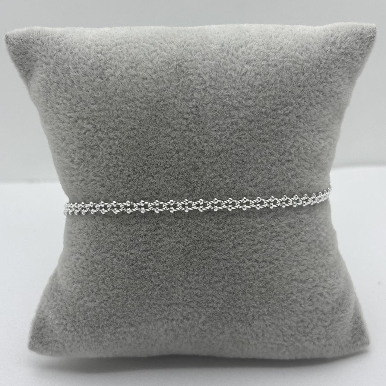 #PO244 - Pulso Brill Con Bolitas De 2 mm Plata .925 - C22/2.8
