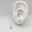 #B10257 - Broque Corazón Con Bisel Diamantado De Oro 10k - L240/ - L305/