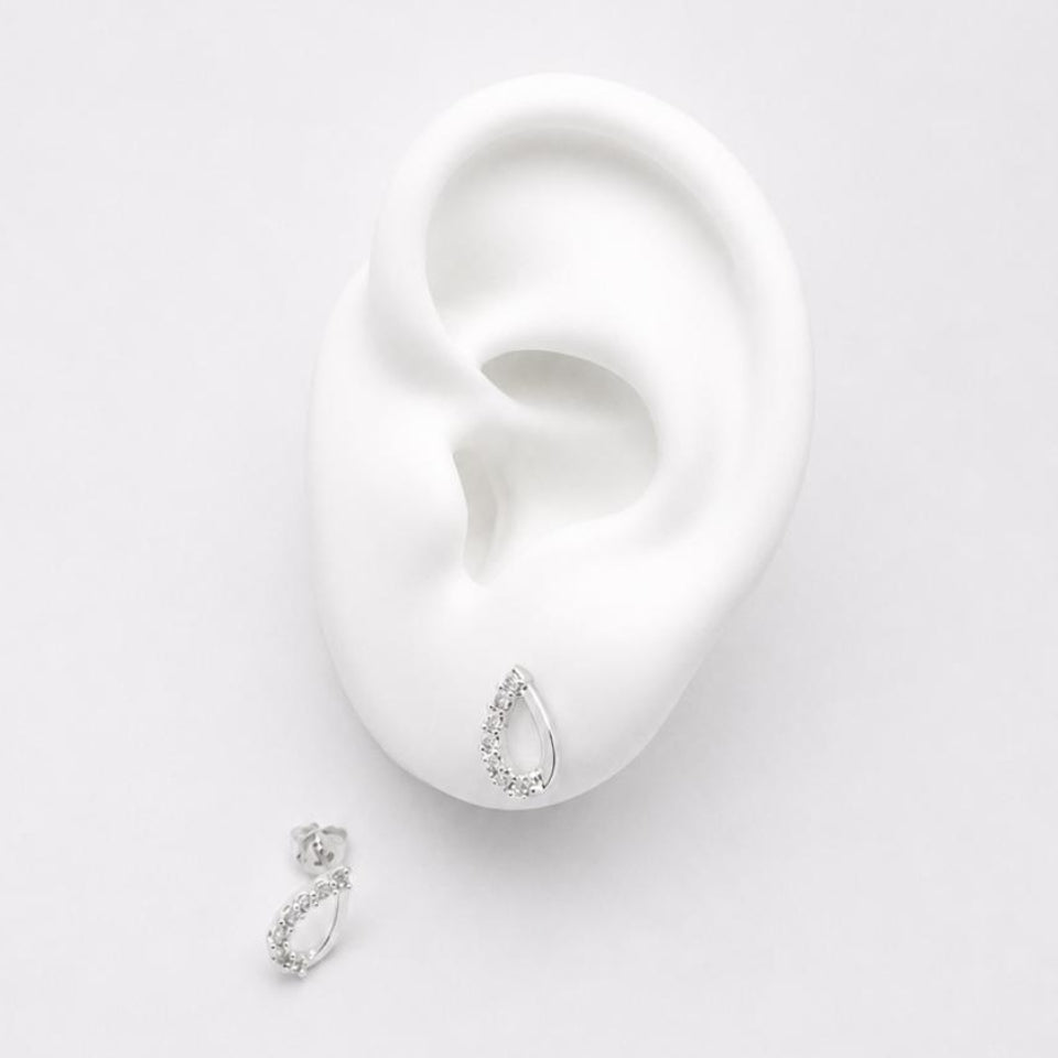 #BR355 - Broquel De Gota De Plata .925 - E62/