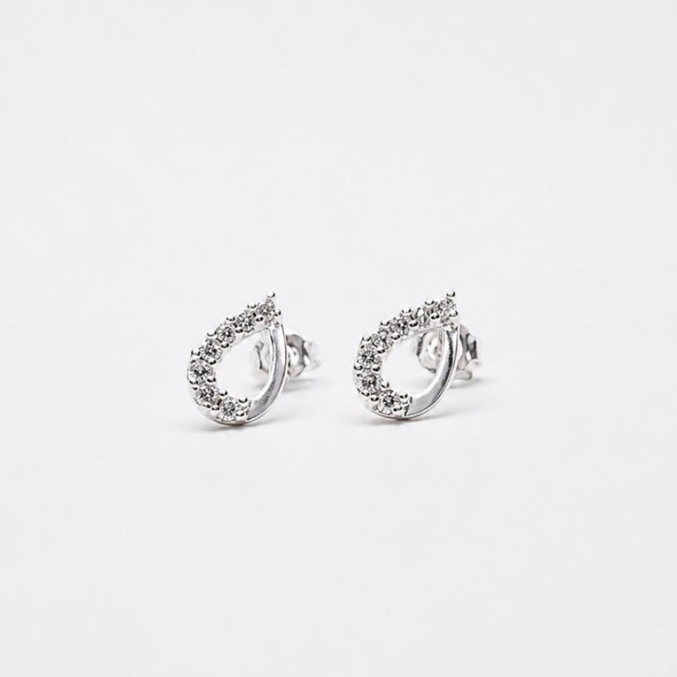 #BR355 - Broquel De Gota De Plata .925 - E62/