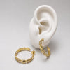 ARRL157 - Arracada Con Piedra Zirconia De Oro Laminado 18k - LA040/
