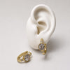 ARRL150 - Arracada Con Piedra Zirconia De Acero Laminado 18k - LA025/