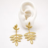 ARL192 - Aretes de Hoja De Oro Laminado 18k - LA030/