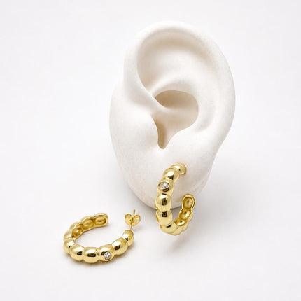 ARRL165 - Arracada Elegante De Oro Lamninado 18k - LA035/