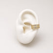 HOL183 - Cuff De Oro Laminado Con Piedra Zirconia - LA020/