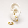 HOL187 - Huggies Con Piedra Zirconia De Oro Laminado 18k - LA030/