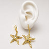 ARL185 - Arete De Estrella De Mar De Oro Laminado 18k - LA045/