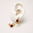 ARRL156 - Arracada Con Piedra Zirconia De Oro Laminado 18k - LA025/