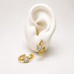 ARRL156 - Arracada Con Piedra Zirconia De Oro Laminado 18k - LA025/