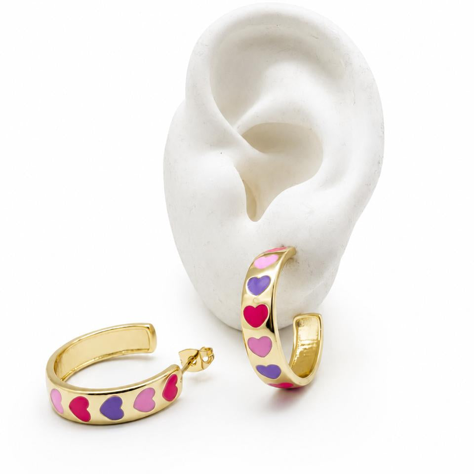 ARRL158 - Arracada Carita Feliz/Flores/Corzones/Estrella De Oro Laminado 18k - LA035/