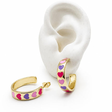 ARRL158 - Arracada Carita Feliz/Flores/Corzones/Estrella De Oro Laminado 18k - LA035/