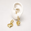 HOL193 - Huggies De Corazón De Oro Laminado 18k - LA030/