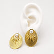 ARL190 - Arete Con Perla De Oro Laminado 18k - LB025/