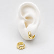 HOL190 - Huggies Con Piedra Zirconia De Oro Laminado 18k - LB025/
