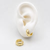 HOL190 - Huggies Con Piedra Zirconia De Oro Laminado 18k - LB025/