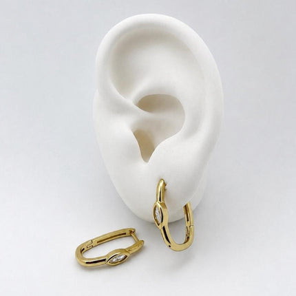 HOL192 - Huggies Con Piedra Zirconia De Oro Laminado 18k - LB035/