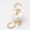 ARRRL164 - Arracada Con Piedra Zirconia De Oro Laminado 18k - LB040/