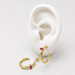 ARRL154 - Arracada Con Piedra Zirconia De Oro Laminado 18k - LB025/