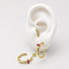 ARRL154 - Arracada Con Piedra Zirconia De Oro Laminado 18k - LB025/