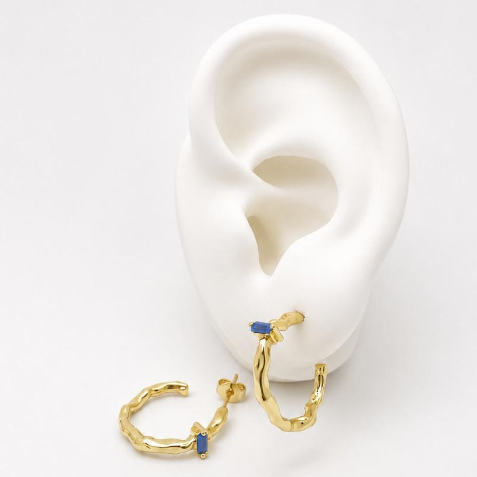 ARRL154 - Arracada Con Piedra Zirconia De Oro Laminado 18k - LB025/