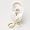 ARRL154 - Arracada Con Piedra Zirconia De Oro Laminado 18k - LB025/