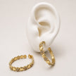 ARRL159 - Arracada De Flores De Oro Laminado 18k - LA040/
