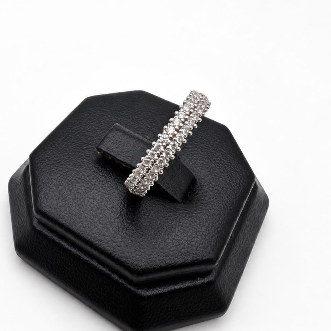 #AD360 - Anillo Churumbela Con Baño de Rodio De Plata .925 - C28/3.2