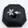 #AD515 - Anillo Flor Tipo Pandora De Plata .925 Con Baño De Rodio - C30/2.3