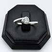 #AD514 - Anillo De Corazón De Plata .925 Con Baño De Rodio - C30/1.7