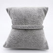 #AO126 - Pulsera Rígida Con Piedra Zirconia De Plata .925 - C30/13.5