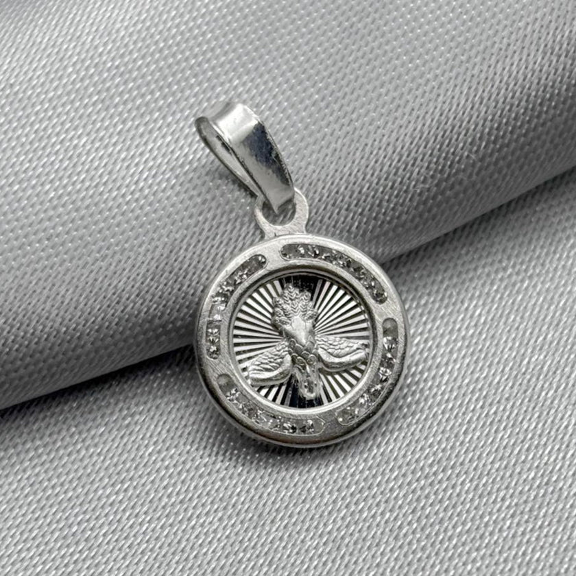 #D323 - Dije Circular Espíritu Santo Con Zirconia - A18/1.5