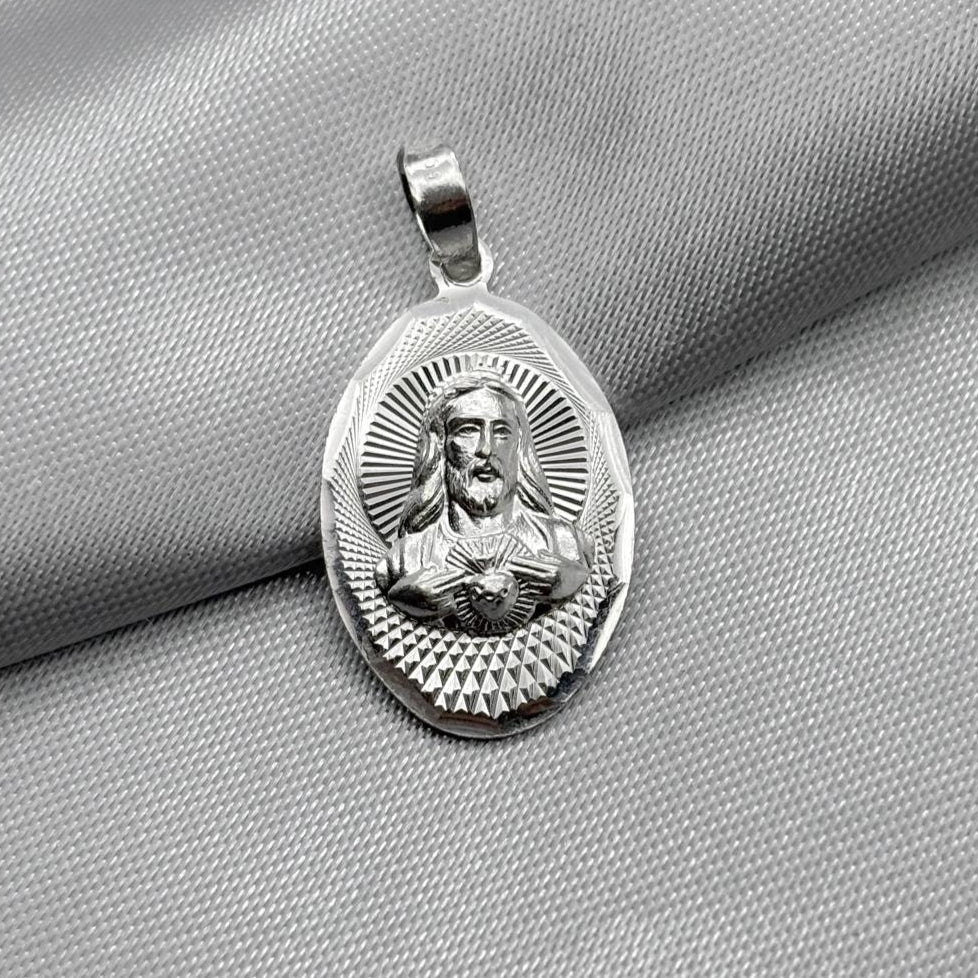 #D297 - Dije Oval Jesús/Sagrado Corazón - CE1.9
